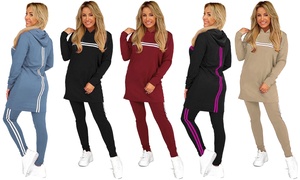 2-Piece Hooded Sweatshirt and Leggings Set