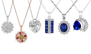 Crystal Pendant Necklace Set with Crystals From Swarovski®