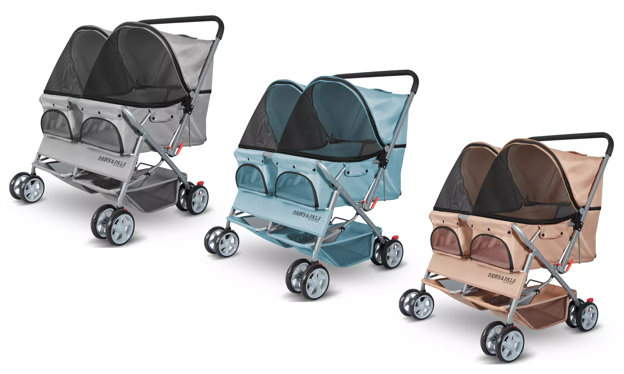 Paws & Pals Double Stroller Carriage for Dogs and Cats - Primary Image