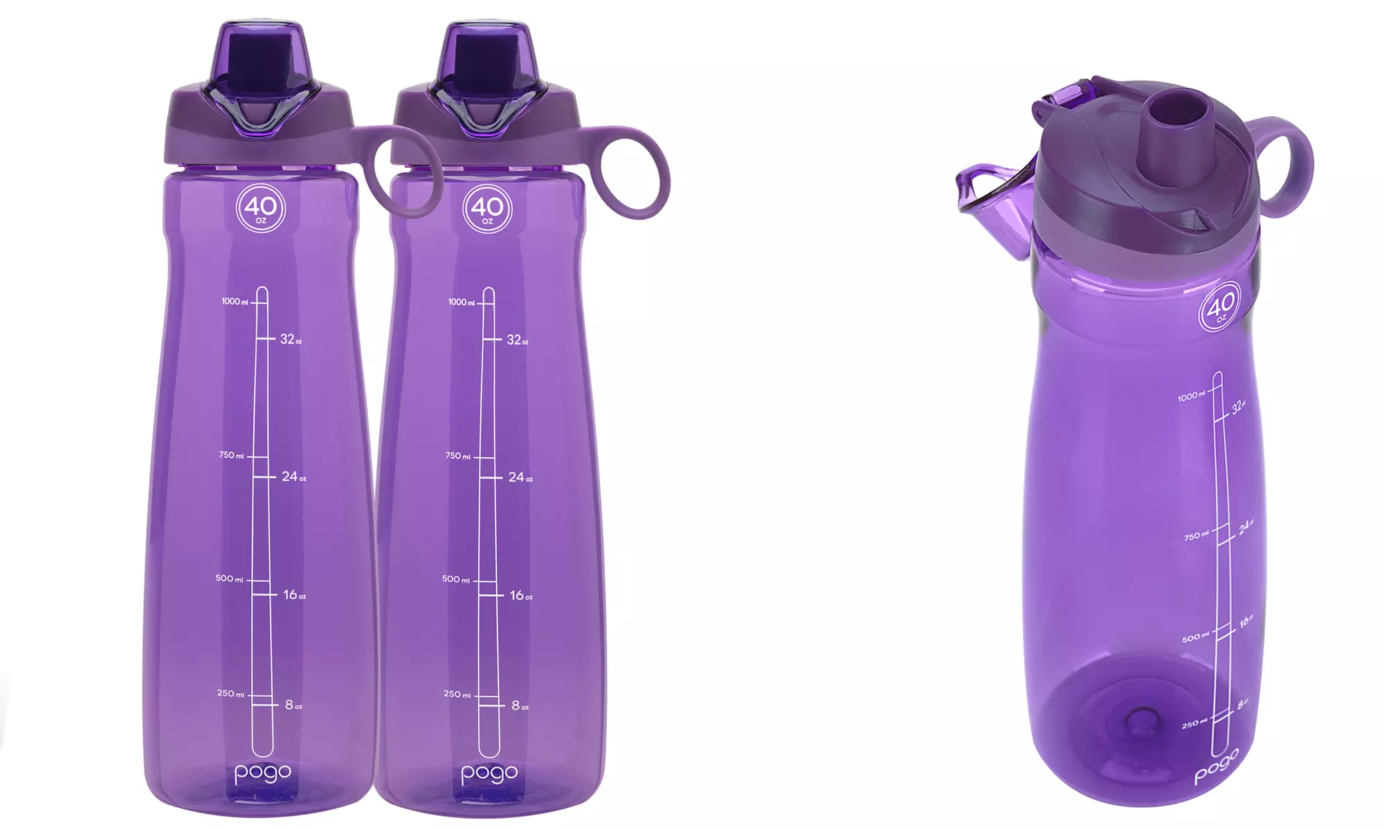Pogo 40-Ounce Water Bottle with Chug Lid (2-Pack) - Second Medium
