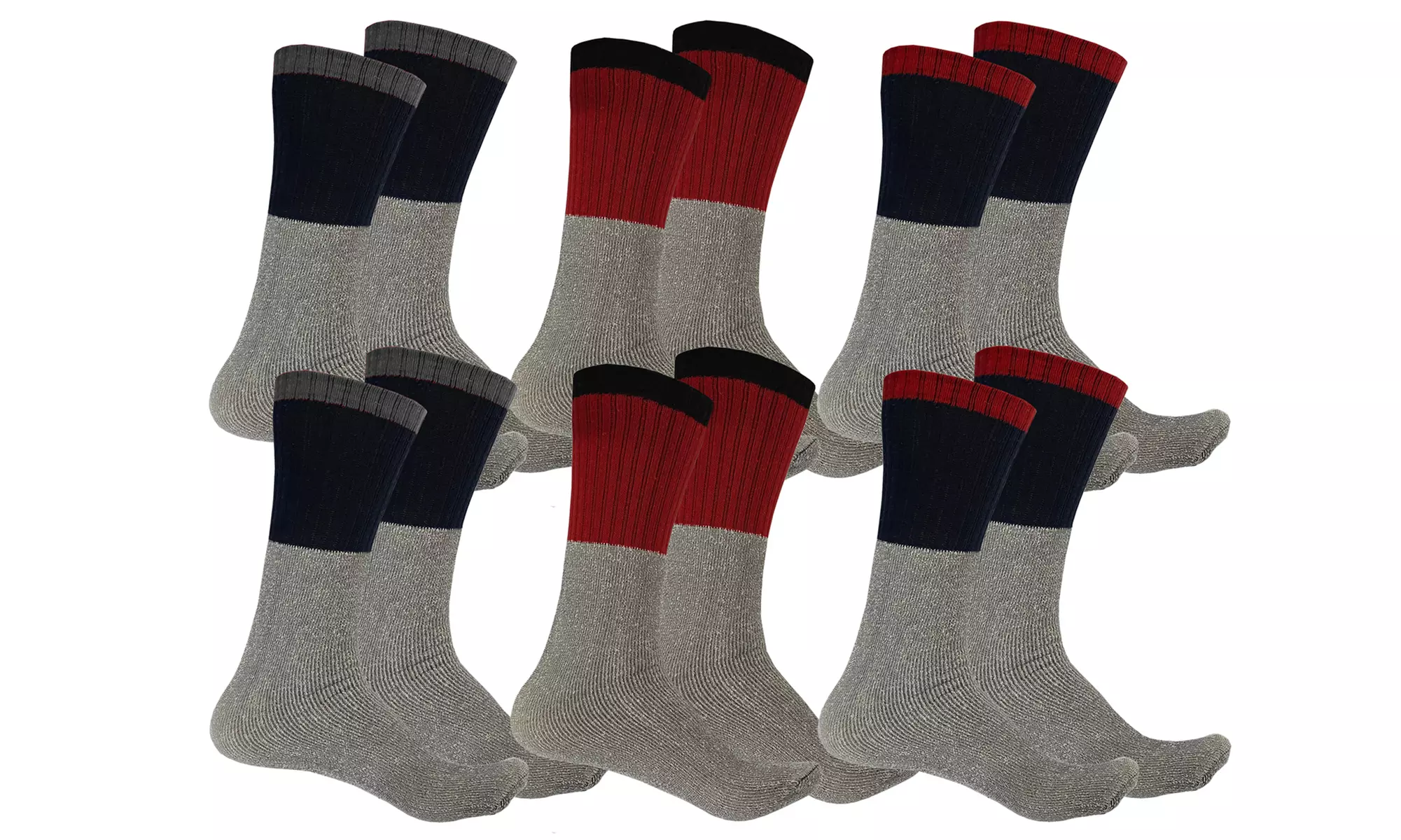 Men's Thermal Insulated Lounge Socks (6- or 12-Pack) - Second Medium