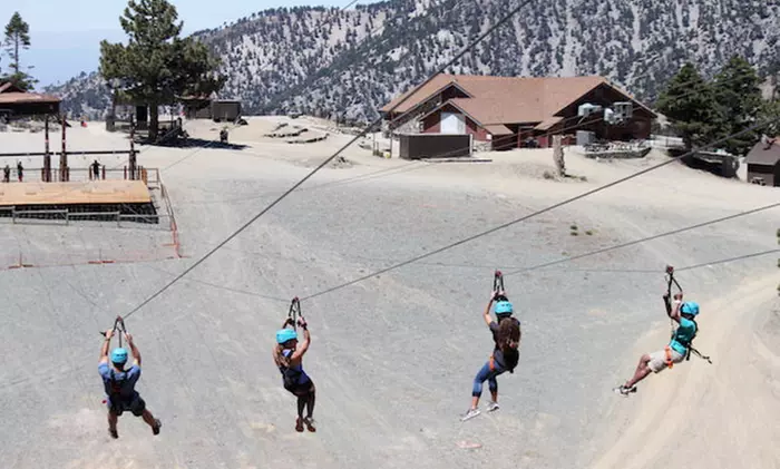 Zipline Ride with Roundtrip Lift for One, Two, or Four People at Mt. Baldy Ski Lifts (Up to 55% Off) - Primary Image