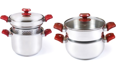 Pentole, casseruole, cestelli scolatutto e coperchi Casa Collection, disponibili in 2 set