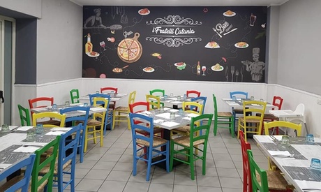 Menu pizza a scelta con dolce e birra per 2 o 4 persone da I Fratelli Catania (sconto fino a 62%)