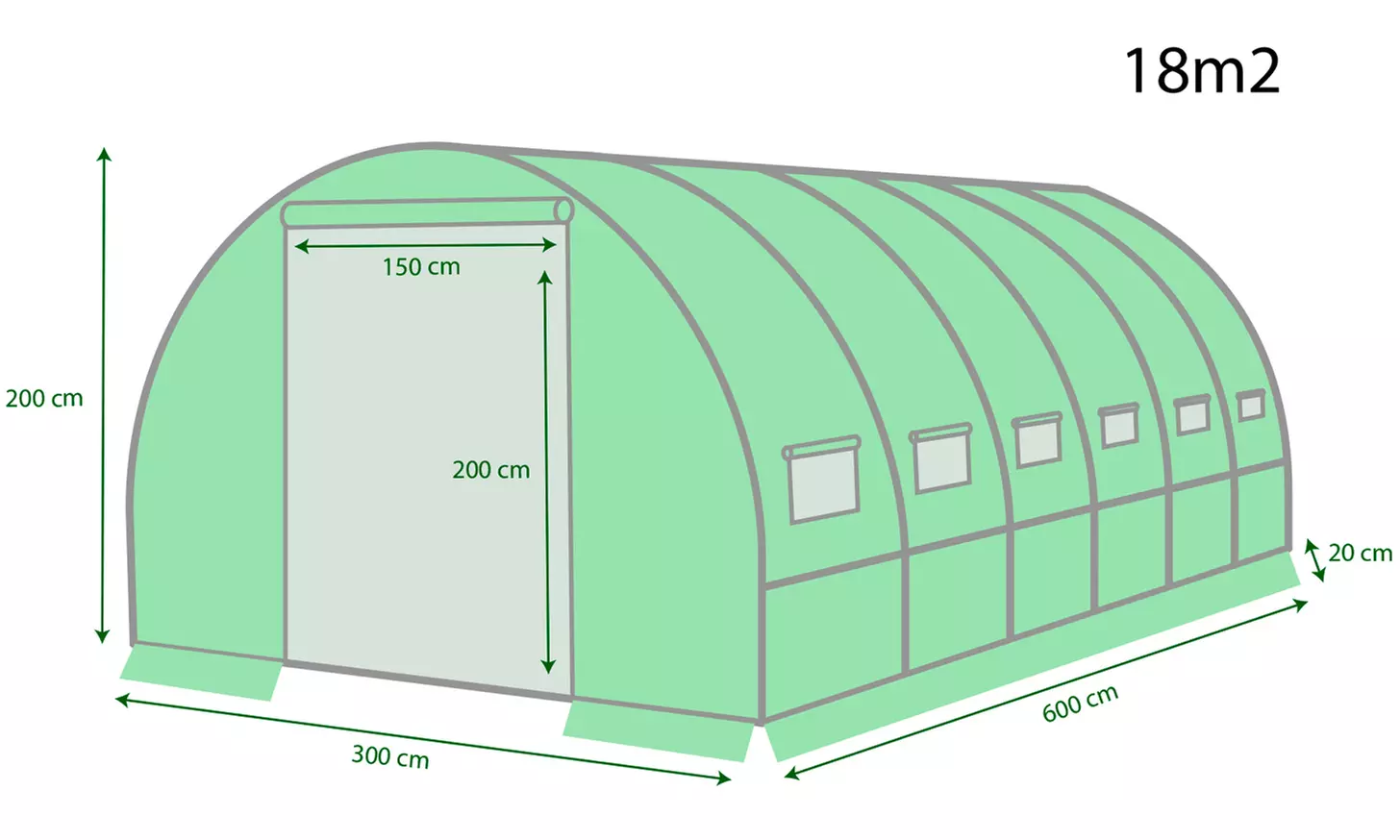 Tuinkas in formaat naar keuze