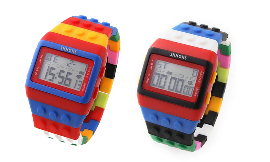 Image 2: Two Colourful Brick Watches