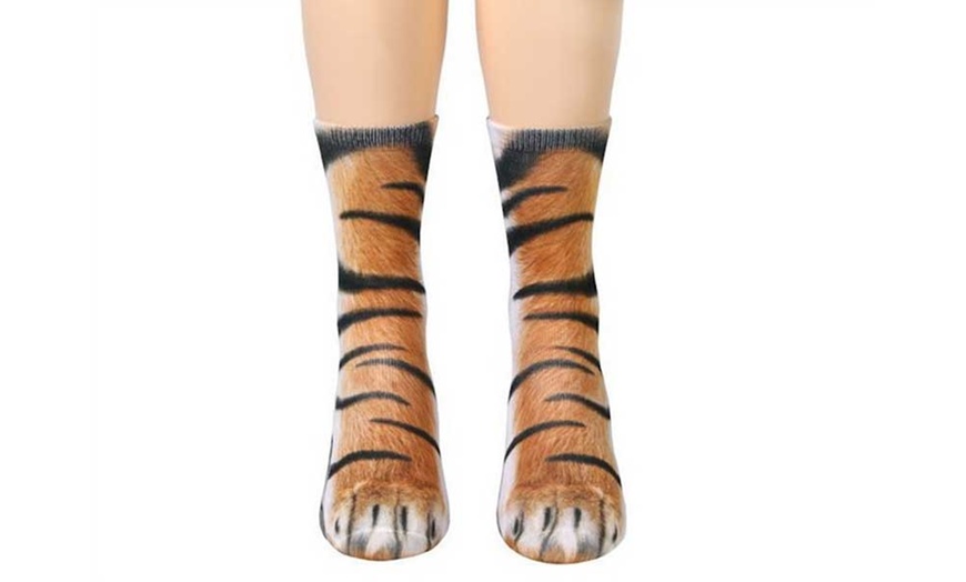 Image 4: Animal Paw Printed Socks