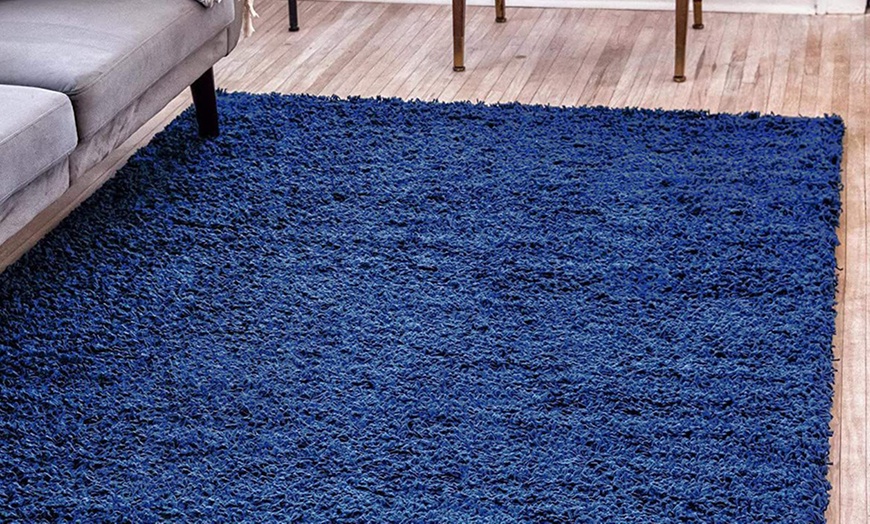 Image 2: Thick Pile Soft Shaggy Area Rug