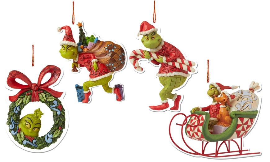 Image 1: Four Cartoon Christmas Tree Decorations