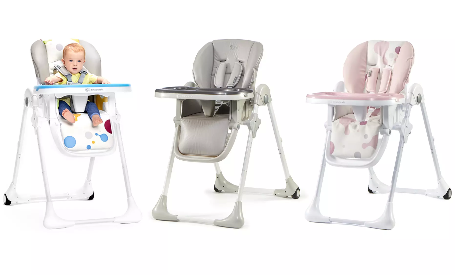 Chaise haute "Yummy" Kinderkraft pour bébé, livraison gratuite - Primary Image