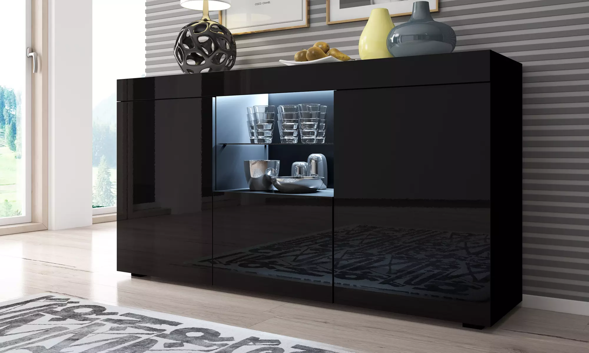 Credenza Sefora con illuminazione LED