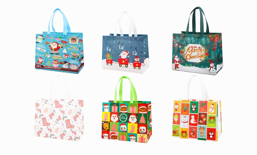 Image 1: Christmas Gift Tote Bags