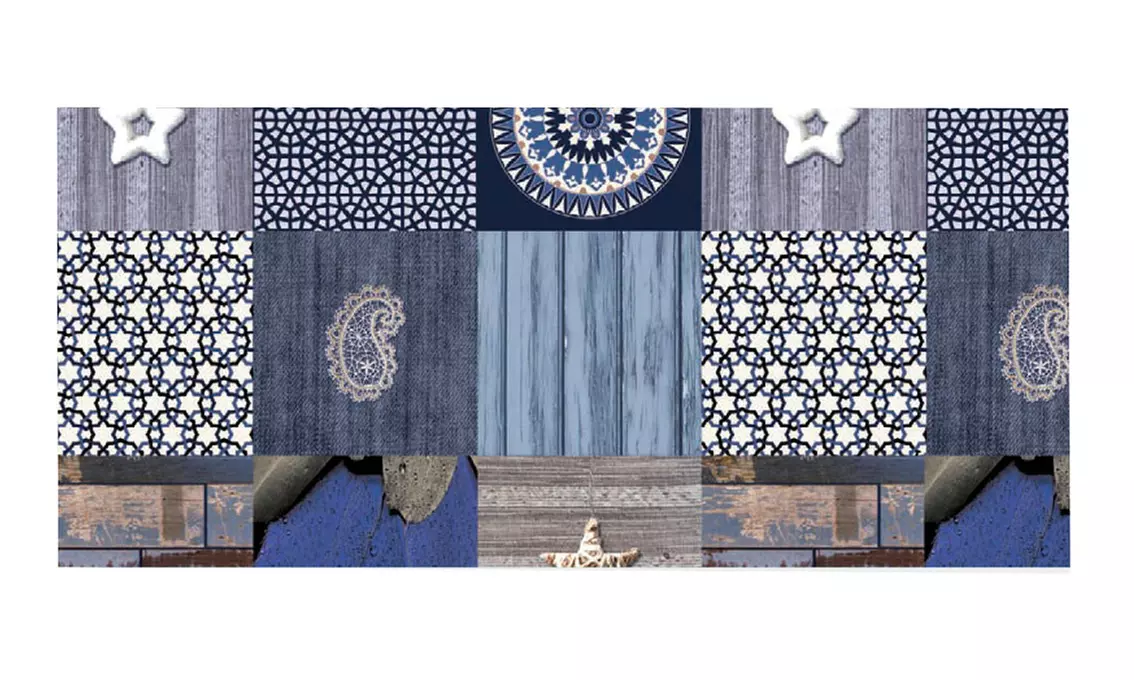 Nappe en pvc haute qualité, motif carreaux de ciment - Second Medium