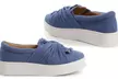 Catherine Catherine Malandrino Women's Drapie Twist Slip-On Denim Platform Sneakers - Second Medium