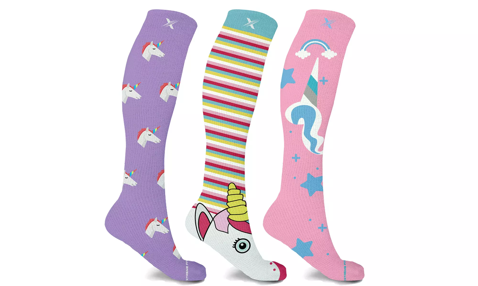 XTF Unicorn & Flamingo Knee High Compression Socks (3 or 6 Pairs) - Image 3