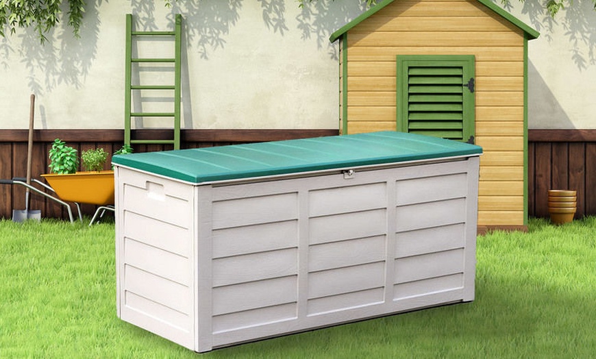 Image 5: 250L Garden Storage Box with Wheels