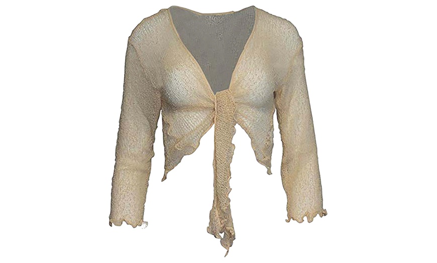 Image 9: Tie Front Lace Shrug