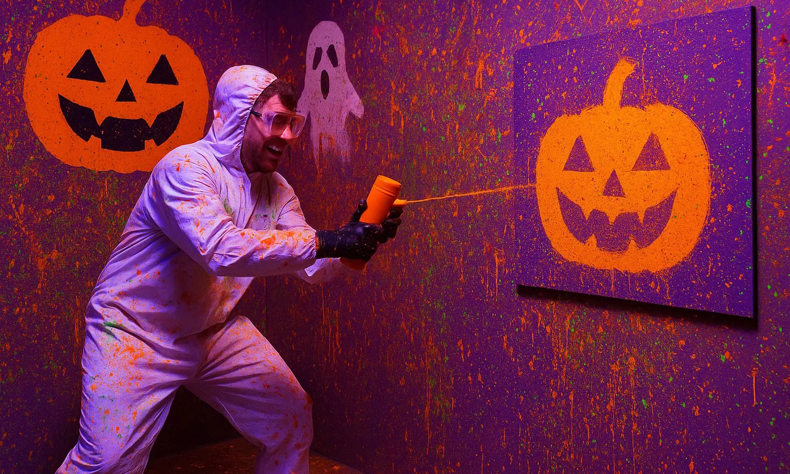 Admission for 1, 2, 4, or 6 to “Halloween Glow & Gore” Paint Room