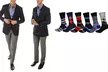 Alberto Cardinali Men's Tailored-Fit Sports Blazer with Free Pair of Socks (2-Piece) - Second Medium