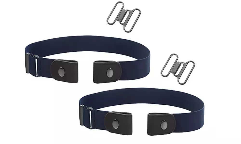 1x oder 2x schnallenloser, elastischer Gürtel