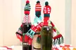 Up to Three Knitted Wine Bottle Covers, Christmas Tree Design - Second Medium