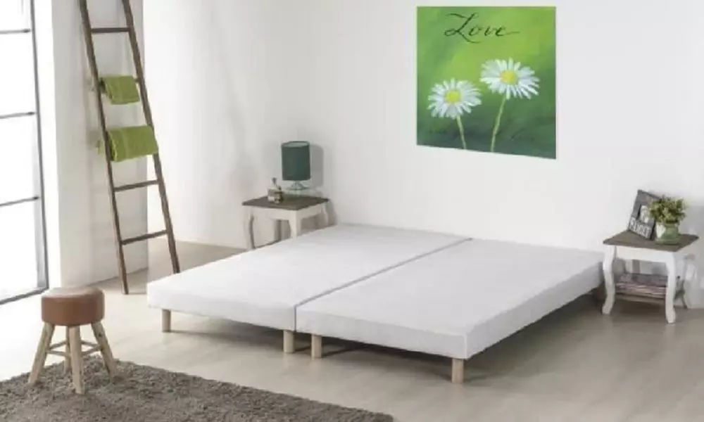 Sommier tapissier avec lattes en bois, fabrication française, livraison offerte - Second Medium