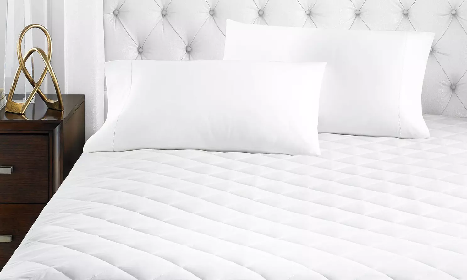 Hotel Collection Quilted Microfiber Mattress Pad - Primary Image