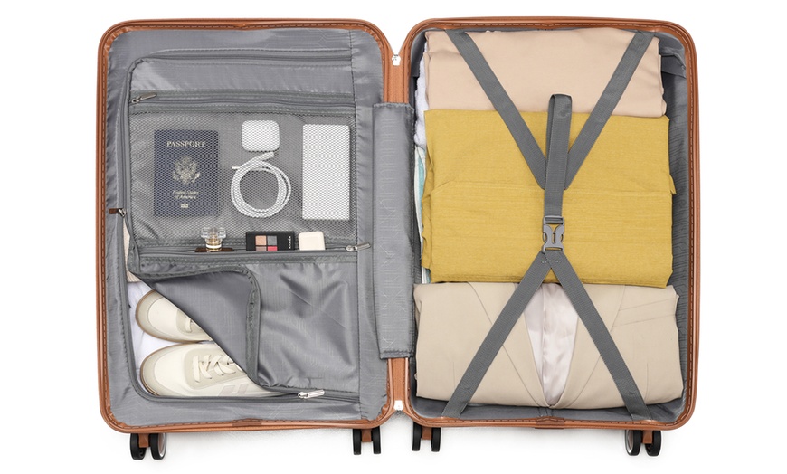 Image 8: One or Three Kono Hard Shell PP Suitcases