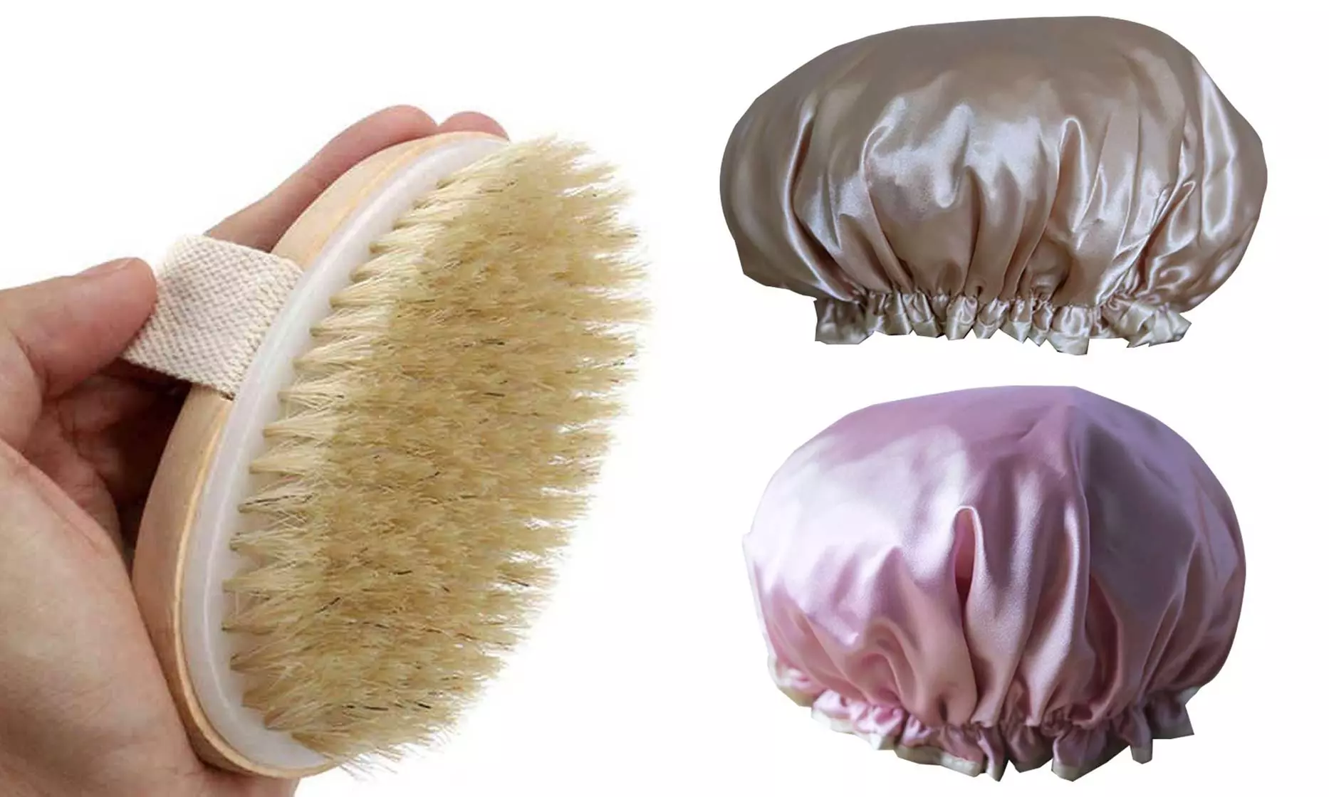 Bonnet de douche et brosse de bain à l'unité ou en lot de 2 ou 3 - Primary Image