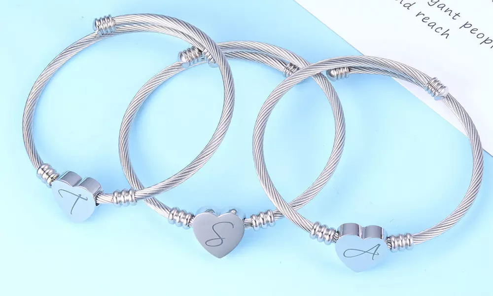 Pers. Herz-Armreif mit Buchstabe