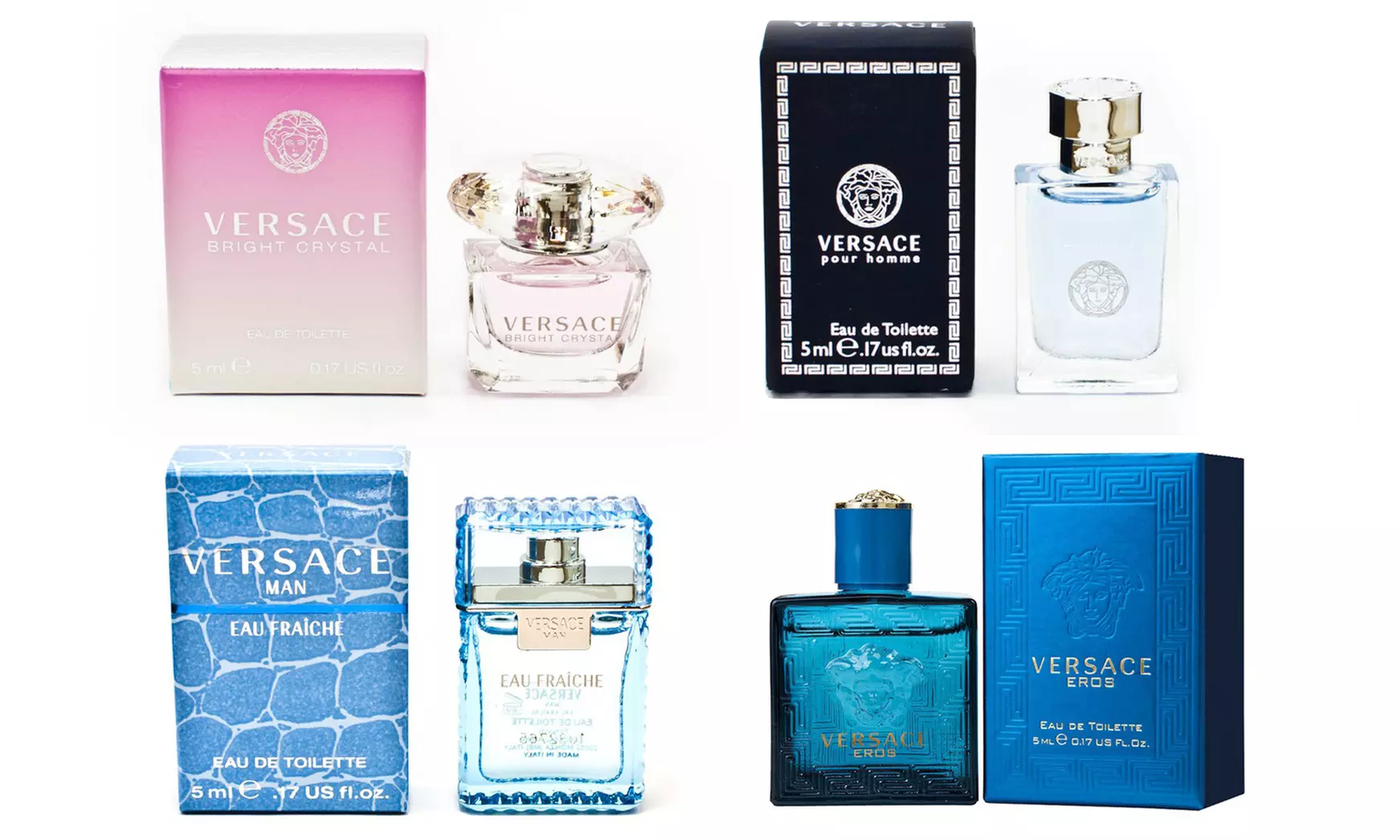 Versace for Men or Women Mini Splash Fragrances (Sample Size) - Primary Image