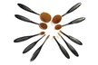 Professional Oval Makeup Brushes Set (10-Piece) - Second Medium