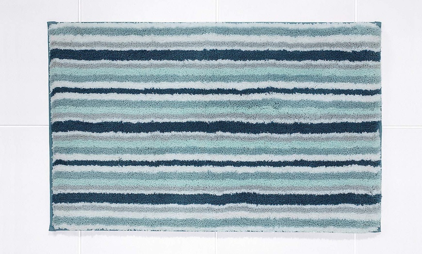 Image 11: Striped Bath Mat