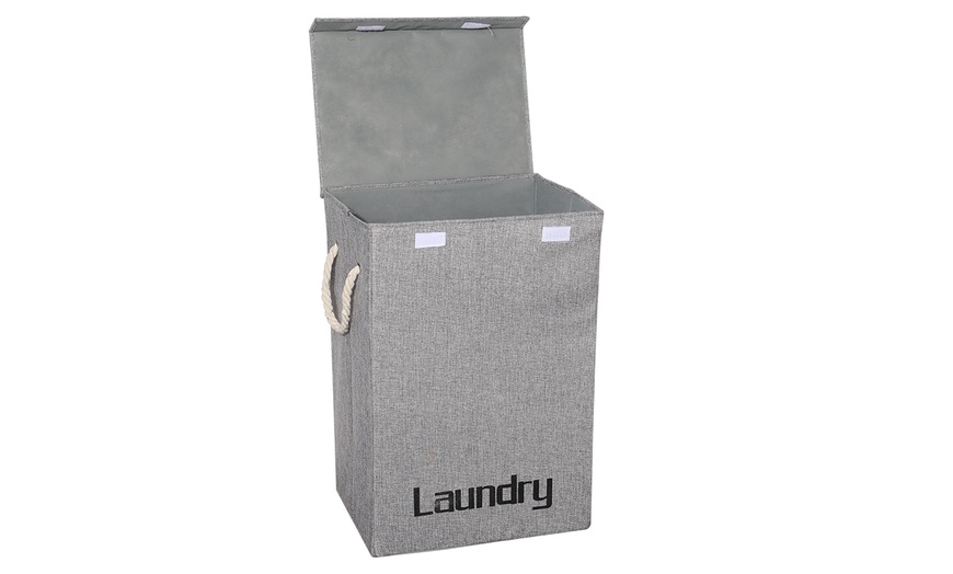 Image 7: Large Laundry Basket with Lid