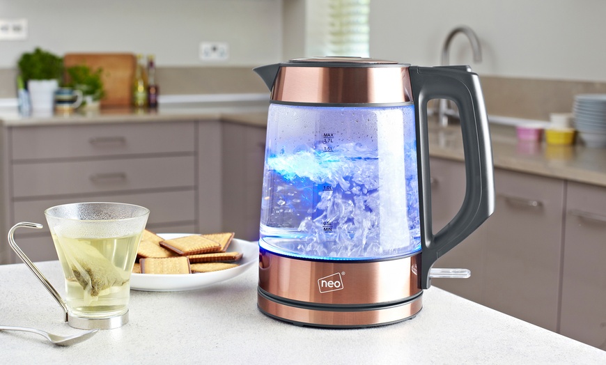 Image 6: Neo LED Nordic Glass Kettle