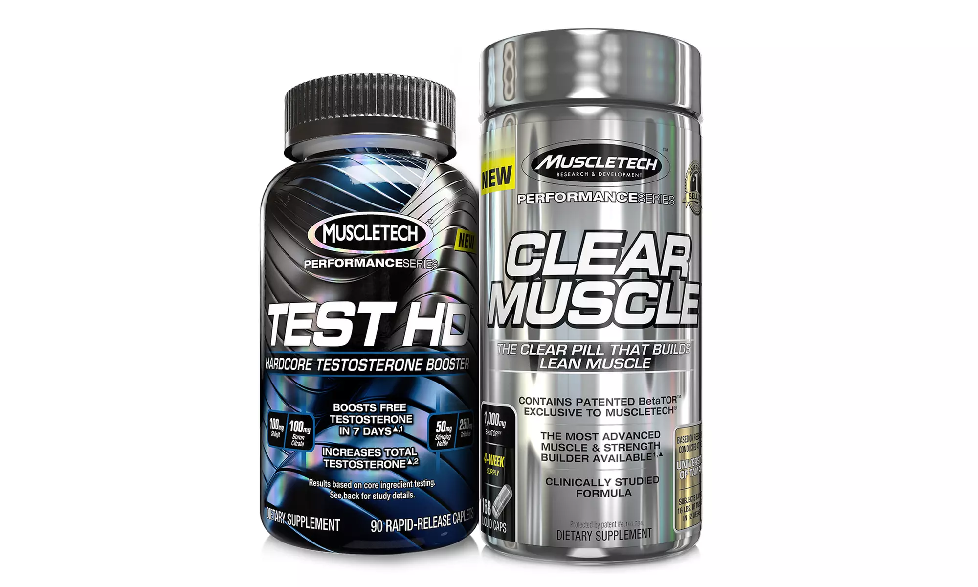 Muscletech Clear Muscle and Test HD Muscle & Recovery Supplements (168- and 90-Count) - Primary Image
