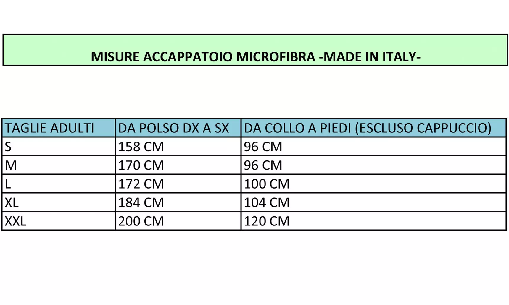 Accappatoio in microfibra