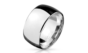 Wide Stainless Steel Men's Ring