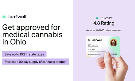 Medical Marijuana Card Certificate; Valid for New Certifications or Renewals (Ohio Residents Only) - Leafwell