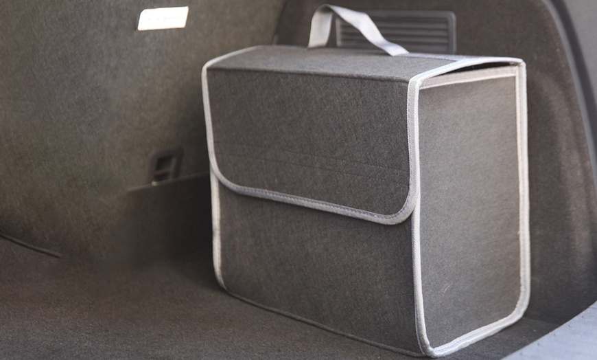 Image 1: Felt Car Trunk Storage Bag