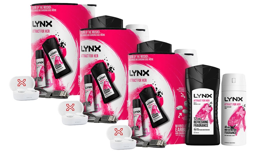 Image 3: Lynx Attract for Her Duo and Wireless Earbuds Gift Set