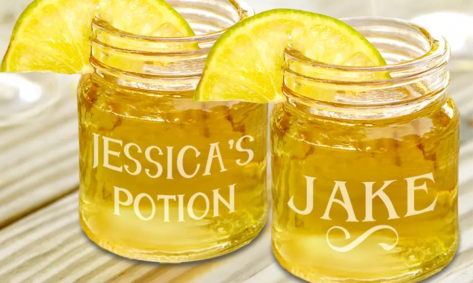 Personalized Mini Mason Jar Shot Glass from Monogram Online - Primary Image