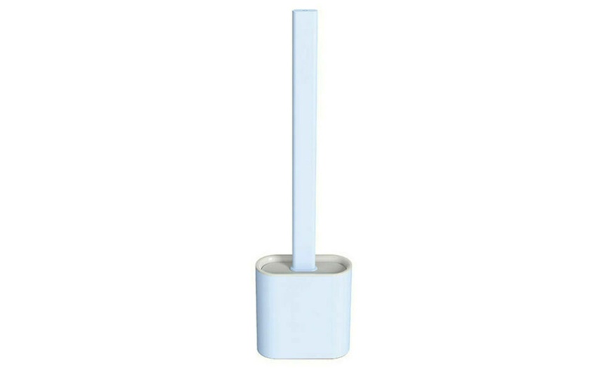 Image 5: One, Two or Four Silicone Toilet Brushes with Wall Mount and Basin