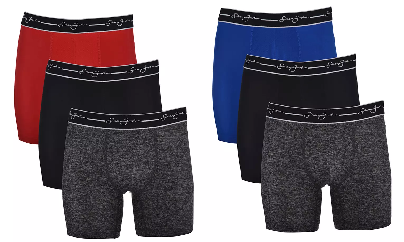 Sean John Men's Performance Athletic Boxer Briefs (6-Pack) - Primary Image