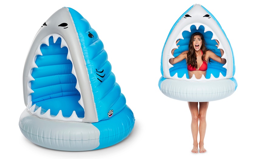 Image 1: Big Mouth Inc Shark Pool Float