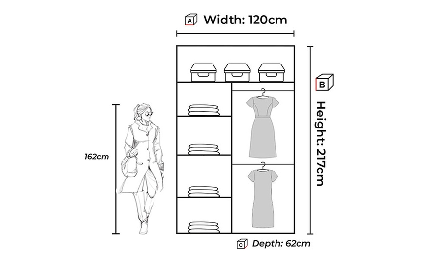 Image 16: Chicago Double-Sliding Full-Mirrored Door Wardrobe