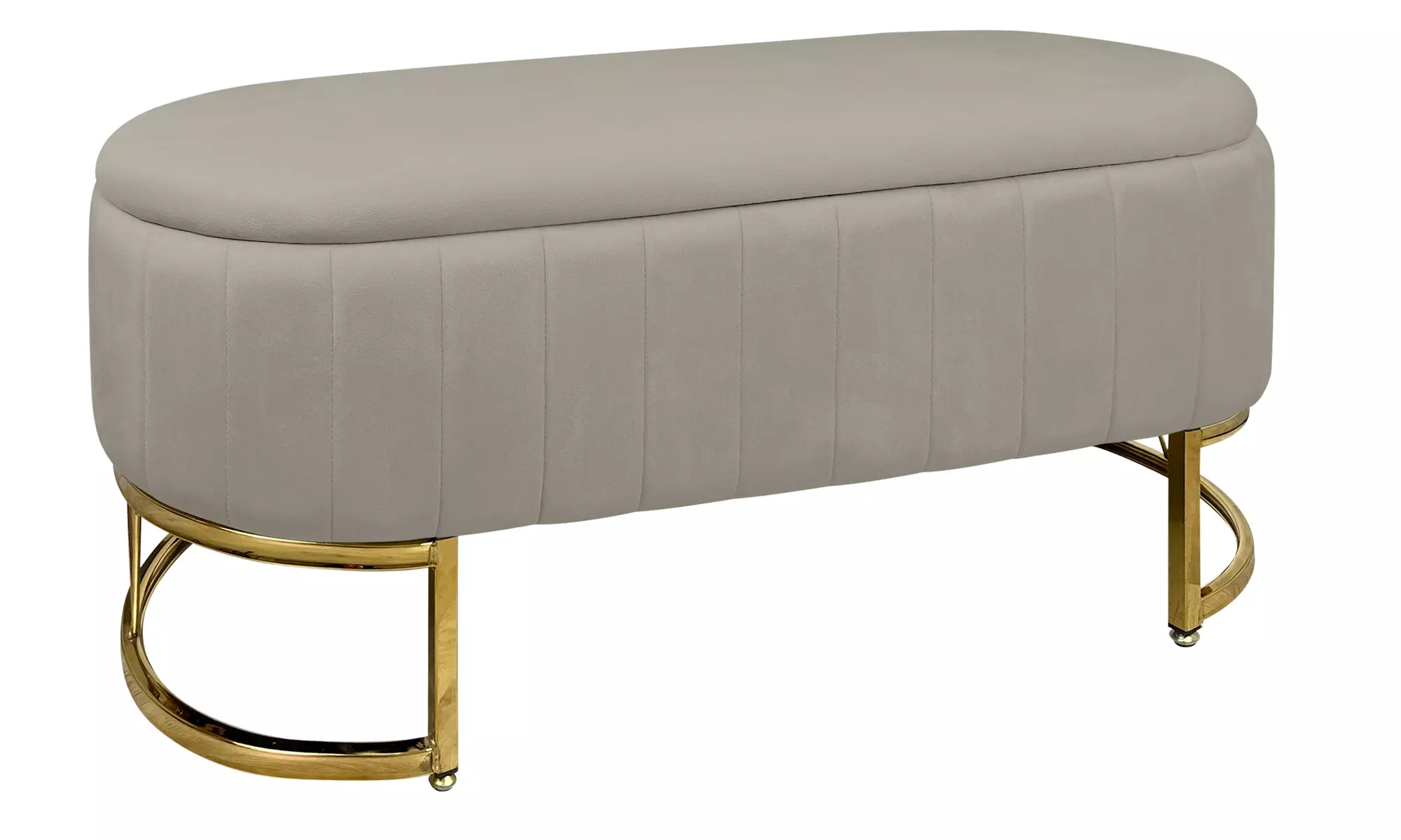 Panca contenitore con gambe cromate