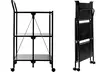 Rectangular Folding Kitchen Trolley in Black or White - Image 5