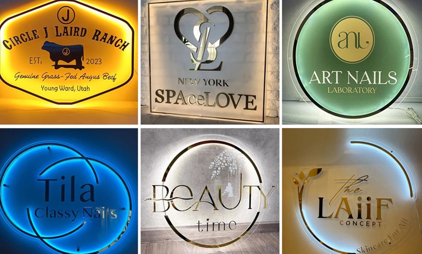 Image 9: Brighten Up Your Space with One or Two Custom Business Logo Neon Signs