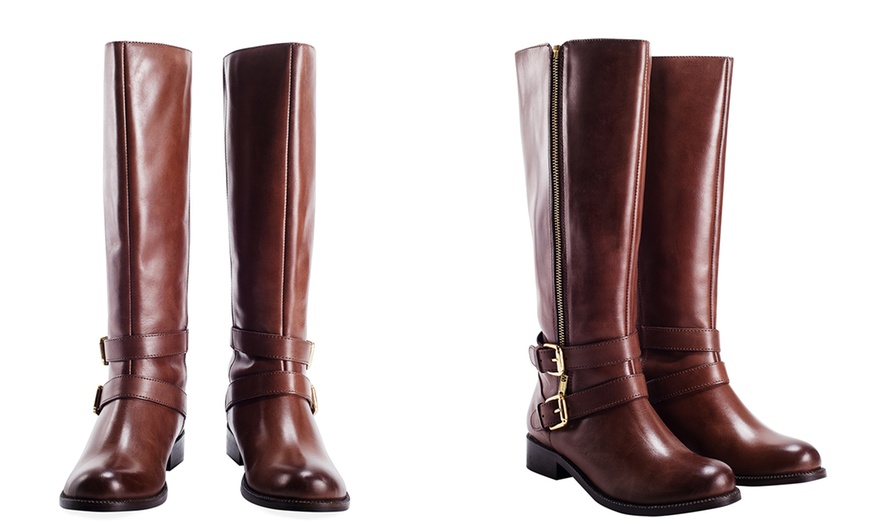 Image 3: Women's Leather Riding Boots